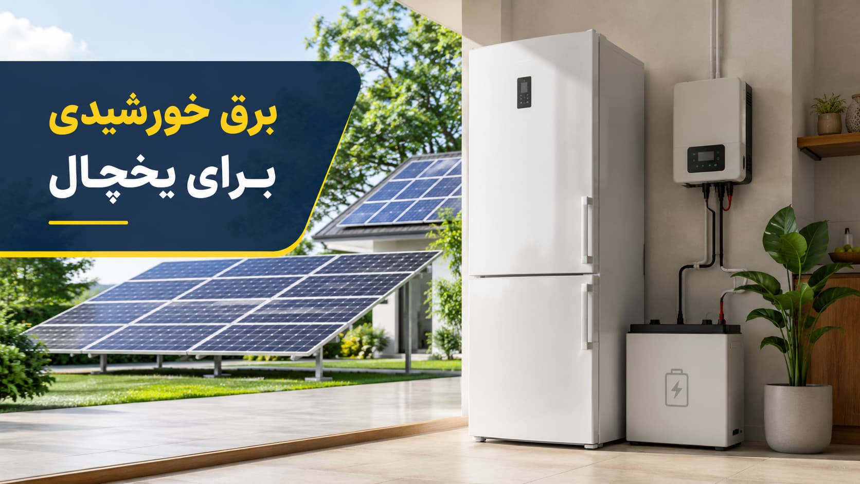 استفاده از برق خورشیدی برای یخچالها: محاسبات و مثالهای عملی 1 برق خورشیدی برای یخچال — محاسبات و مثالهای عملی
