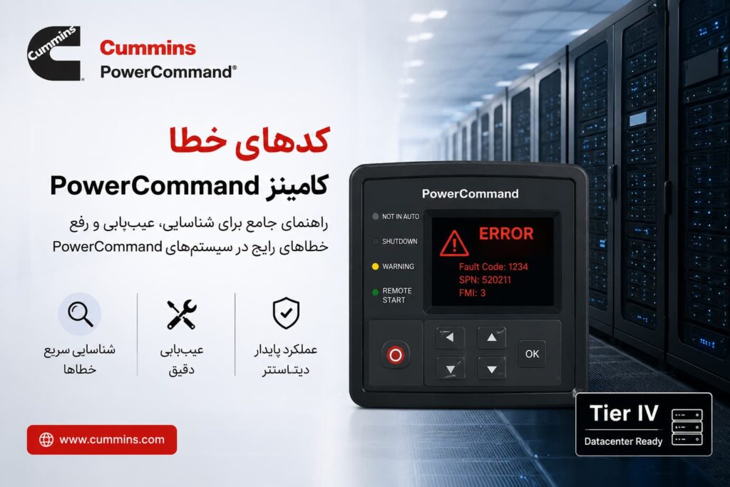 کدهای خطا دیزل ژنراتور کامینز PowerCommand - راهنمای عیب‌یابی