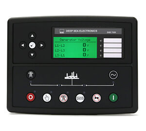 کنترلر DSE 7320 MKII — نمای پنل جلویی واقعی Deep Sea Electronics — AMF برای دیزل ژنراتور