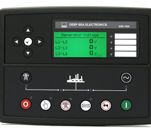 کنترلر DSE 7420 MKII — نمای پنل جلویی واقعی Deep Sea Electronics — AMF نسخه پیشرفته