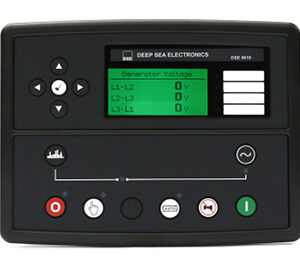 کنترلر DSE 8610 MKII — نمای پنل جلویی واقعی Deep Sea Electronics — موازی‌سازی چند ژنراتور