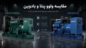 تجهیزات صنعتی نشر نیرو 81 مقایسه دیزل ژنراتور ولوو پنتا (سوئد) و بادوین (Weichai چین) — رنج توان، قیمت و کاربری