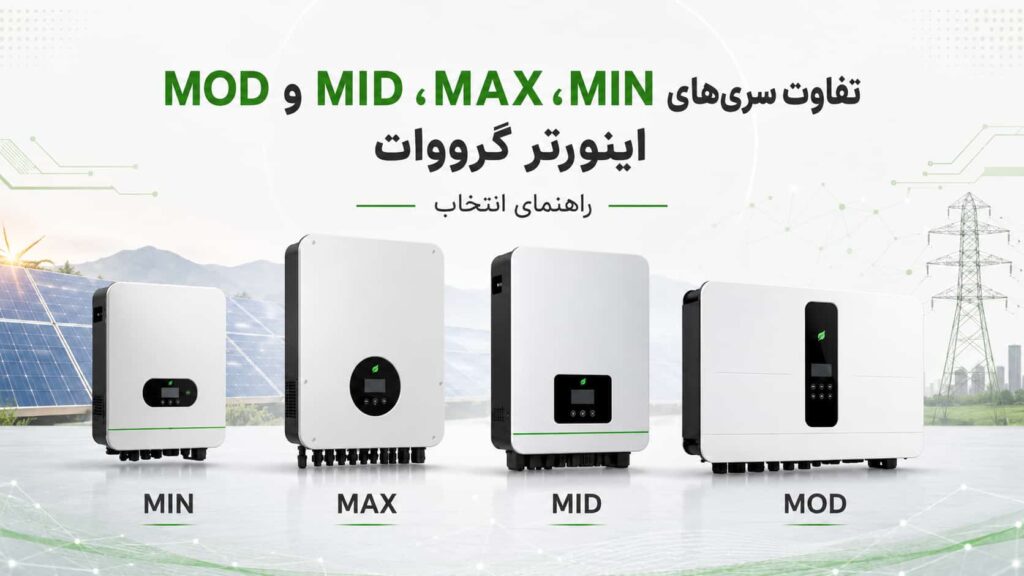 مقایسهٔ اینورتر گرووات سری MIN، MAX، MID و MOD — راهنمای انتخاب