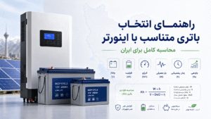 راهنمای انتخاب باتری متناسب با اینورتر — محاسبه کامل برای ایران 1